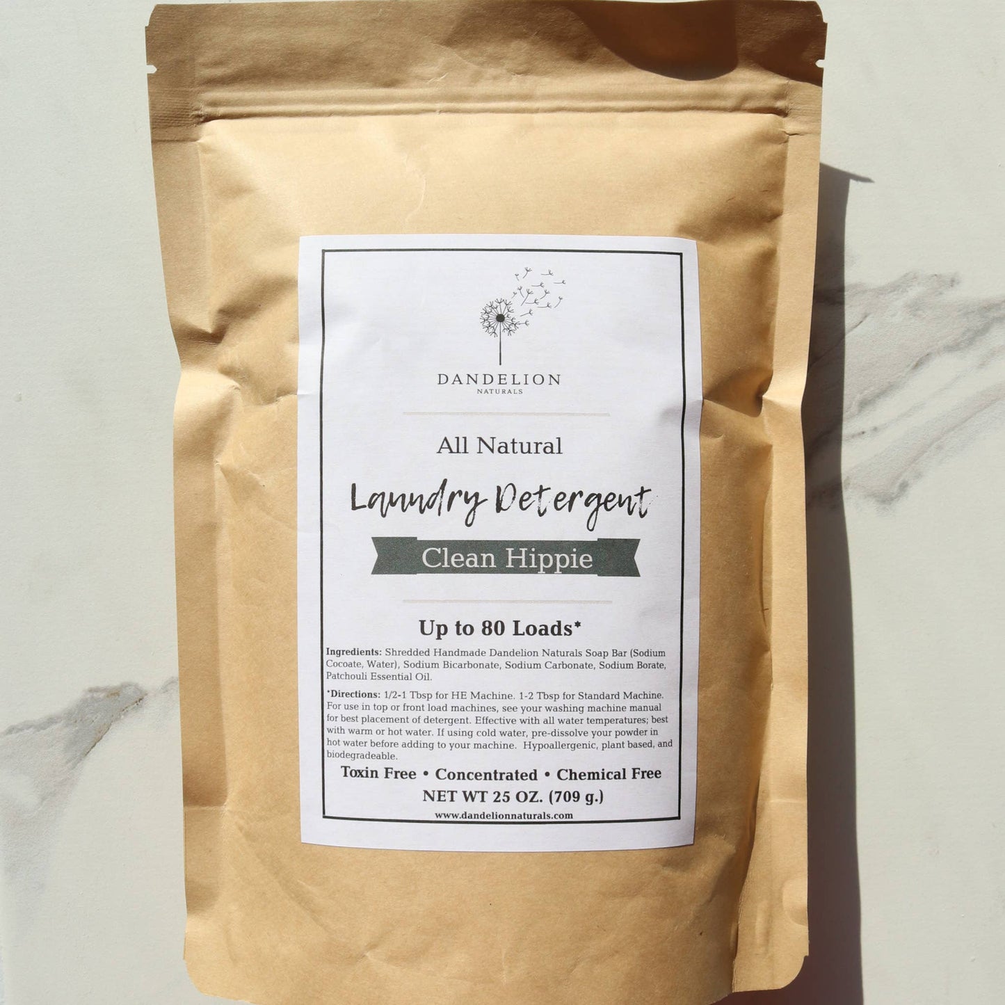 Dandelion Naturals - Patchouli Laundry Soap | Laundry Detergent Powder