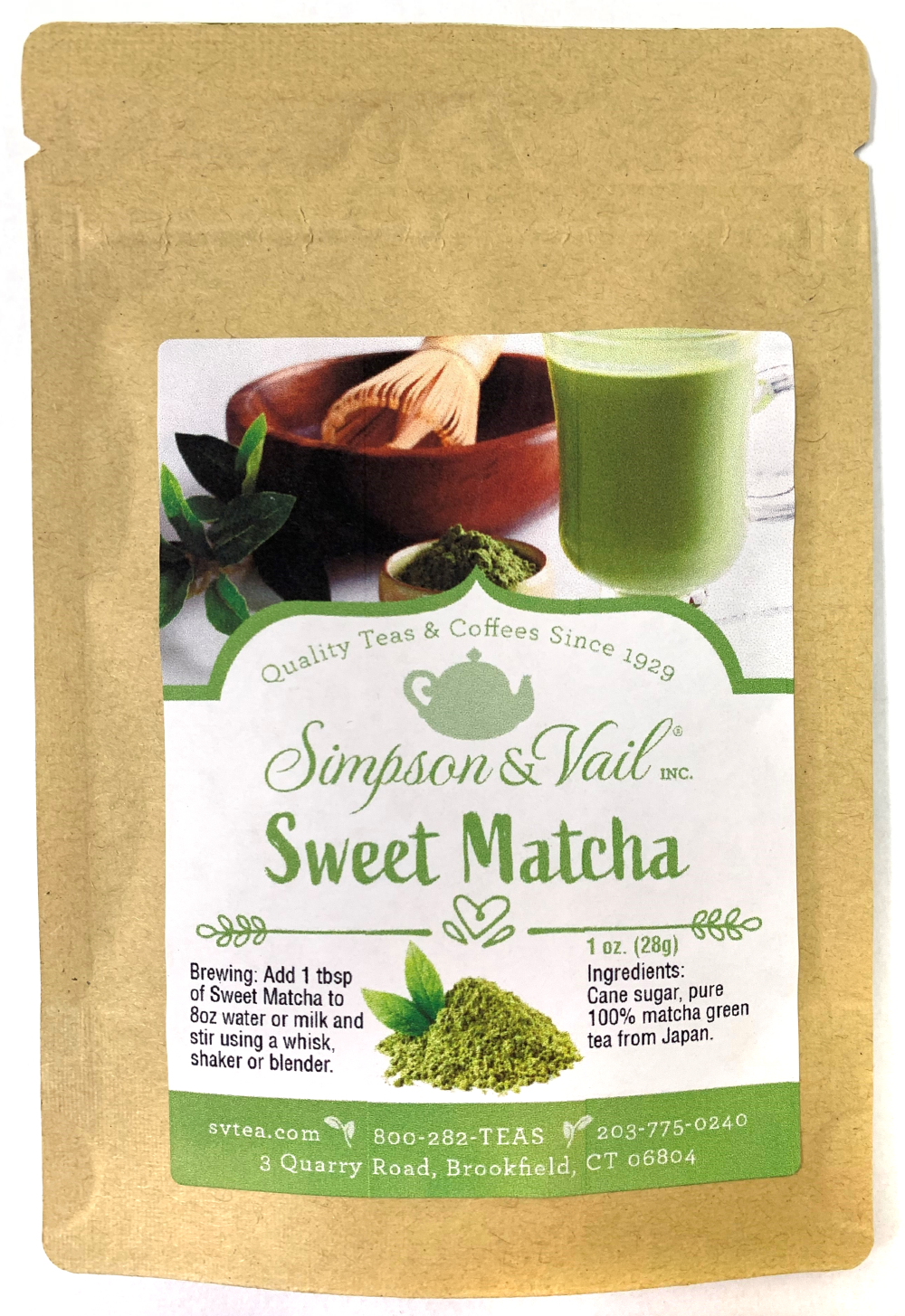 Simpson & Vail - Sweet Matcha - Green Tea, 1oz or 4oz Packets