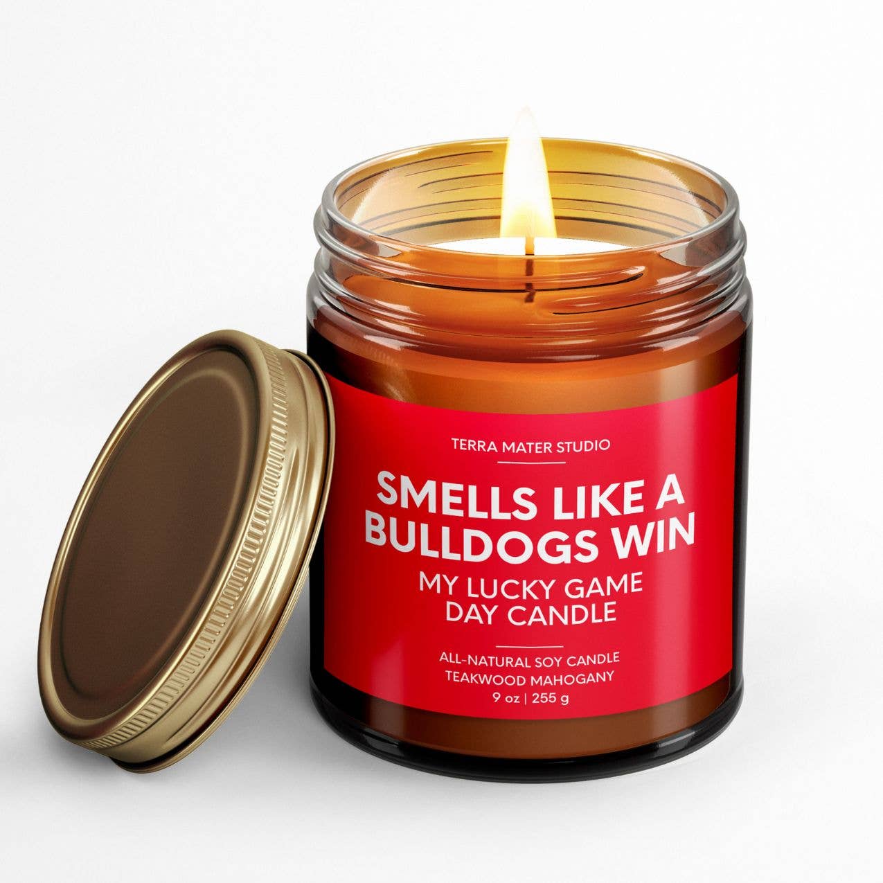 Terra Mater Studio LLC - Smells Like A Bulldogs Win Game Day Candle | Bulldogs Merch