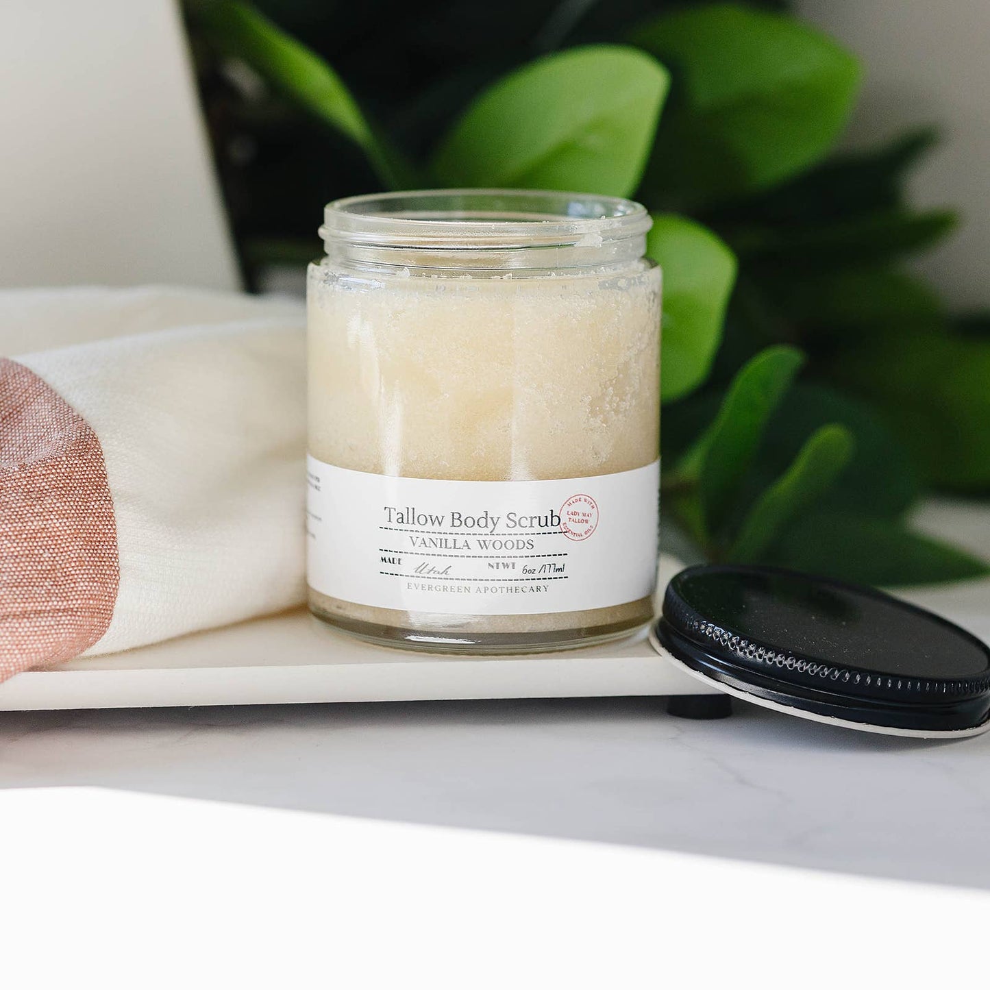 Evergreen Apothecary - Tallow Sugar Scrub, made with Lady May Tallow, 6oz