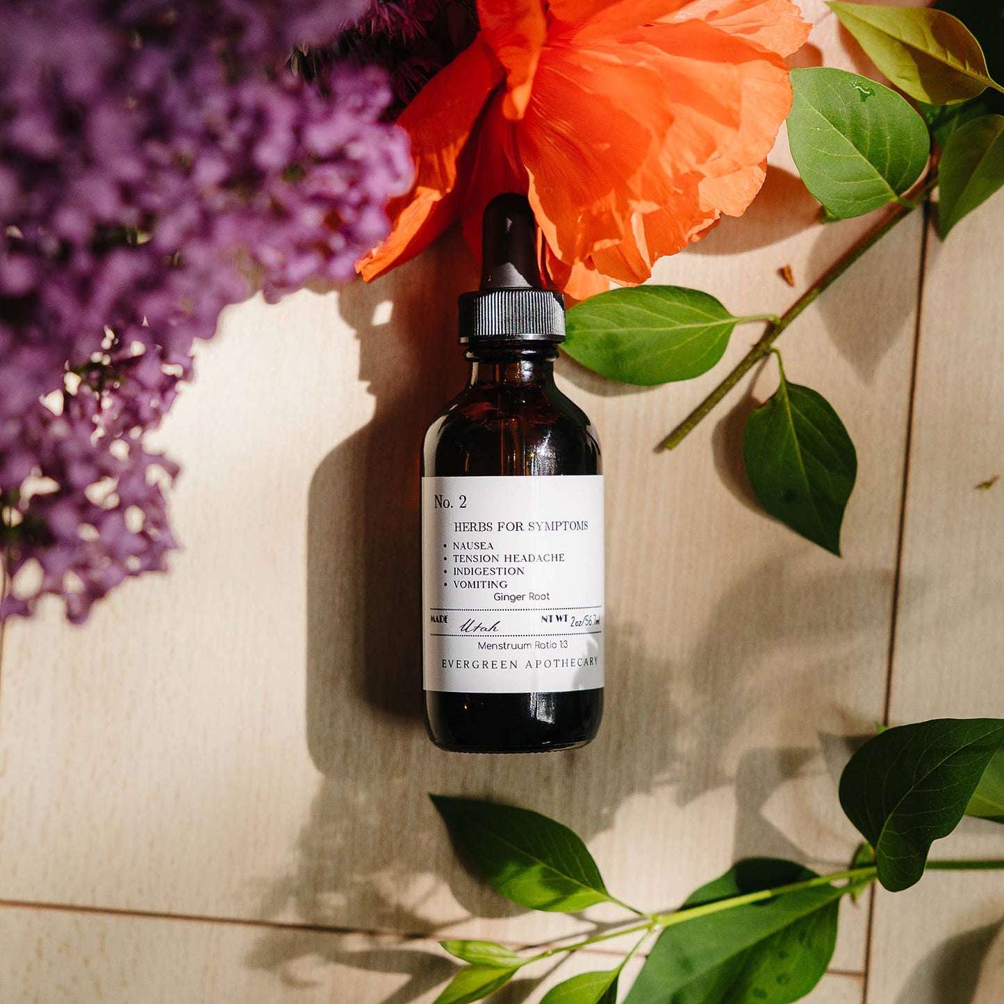 Evergreen Apothecary - Nausea Tincture, Herbs for Symptoms No.2