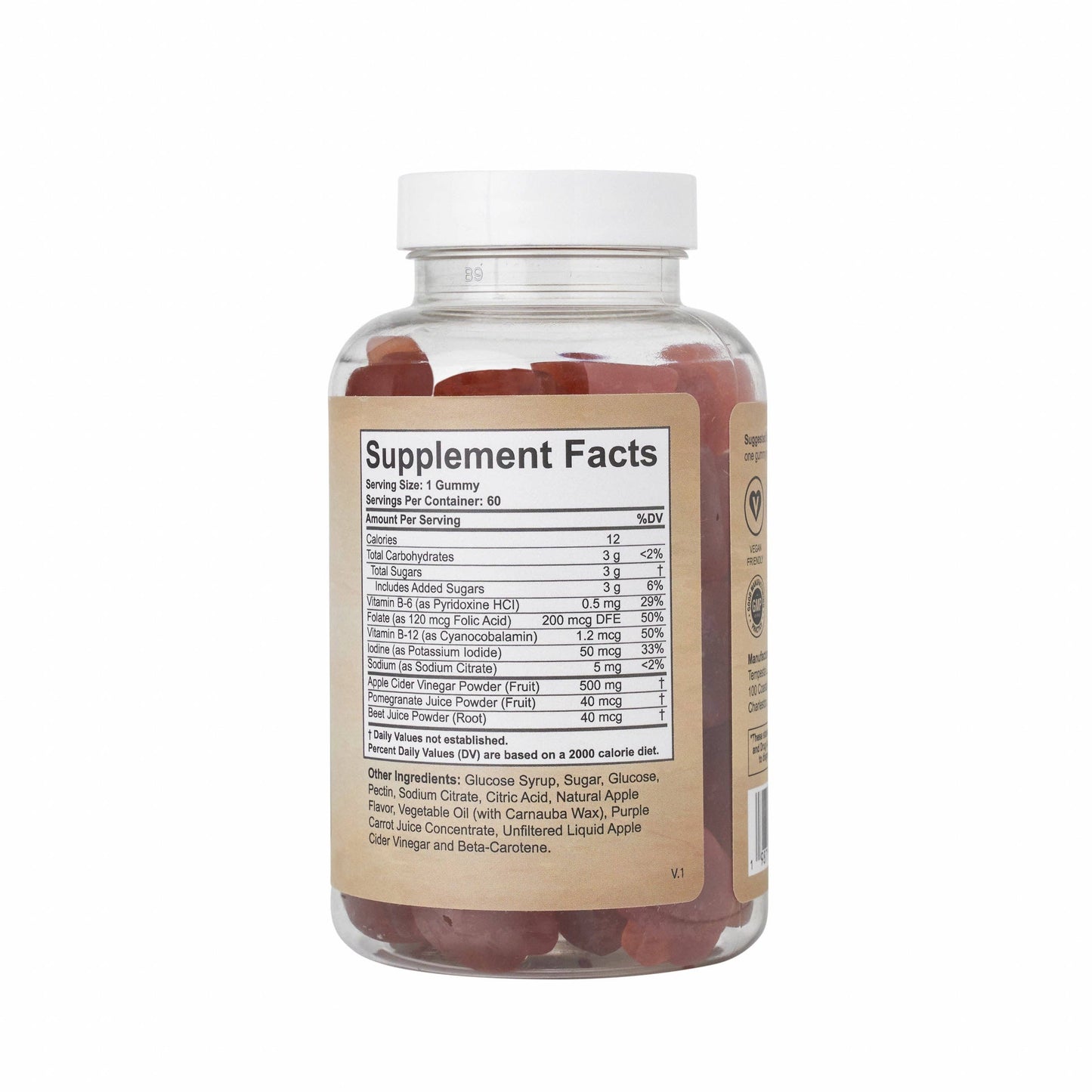 Dr. KellFire - Apple Cider Vinegar Gummies with Beet Root & Pomegranate