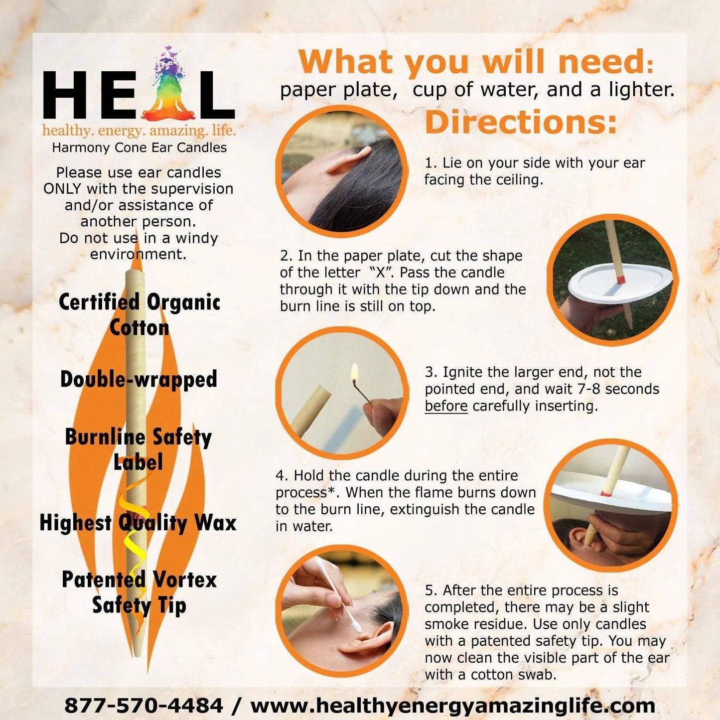 Lavender, Bergamot & Orange Ear Candles by Doc Harmony