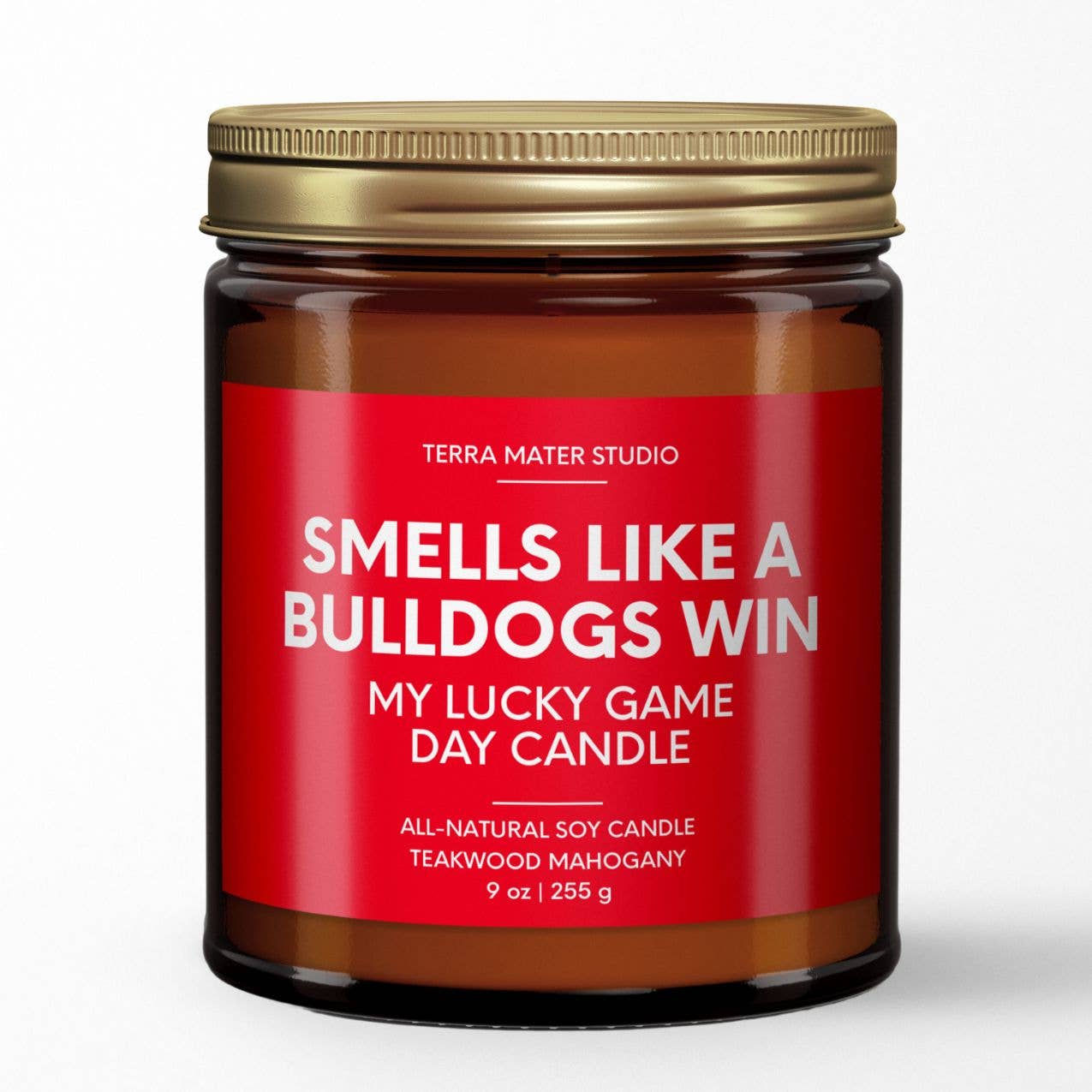 Terra Mater Studio LLC - Smells Like A Bulldogs Win Game Day Candle | Bulldogs Merch