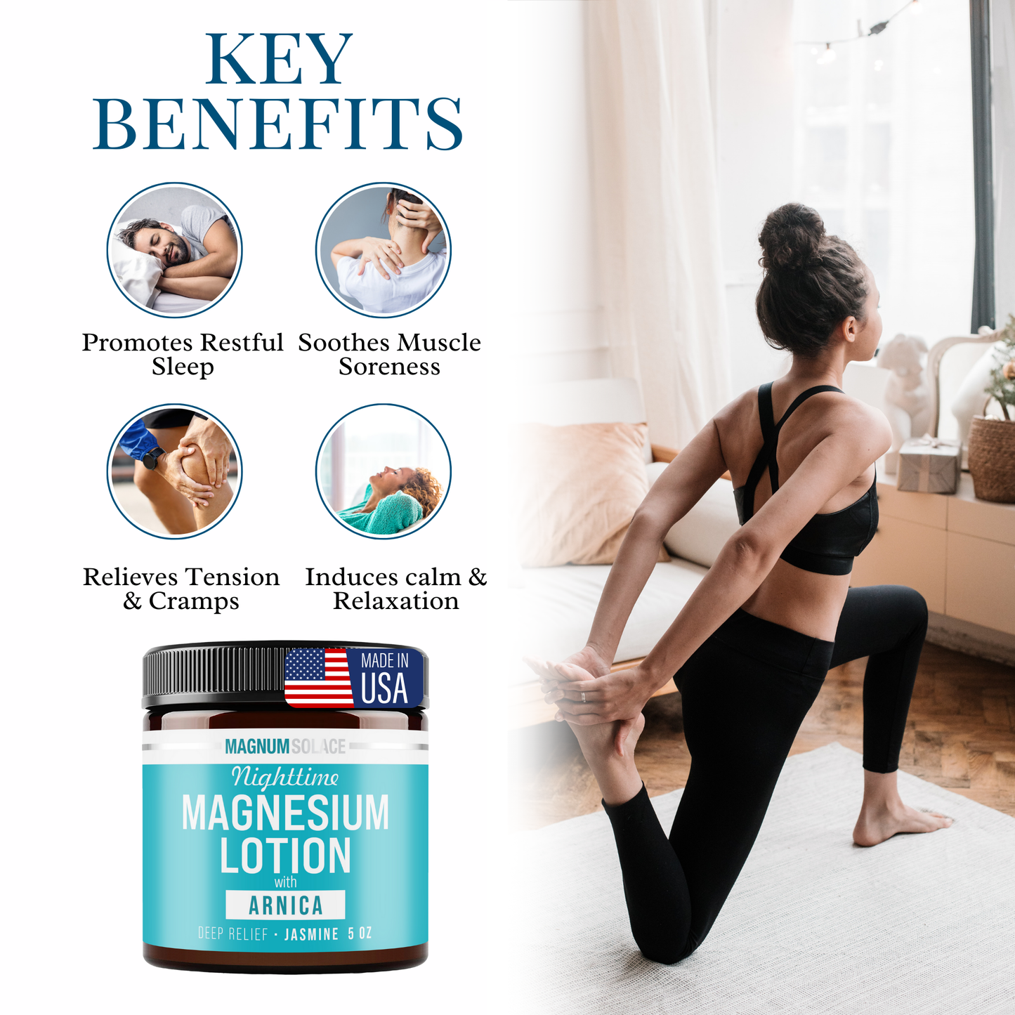 Magnum Solace - Nighttime Magnesium Lotion with Arnica