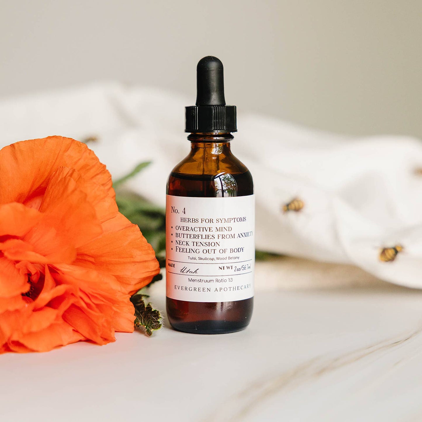 Evergreen Apothecary - Racing Thoughts Tincture, Herbs For Symptoms No.4