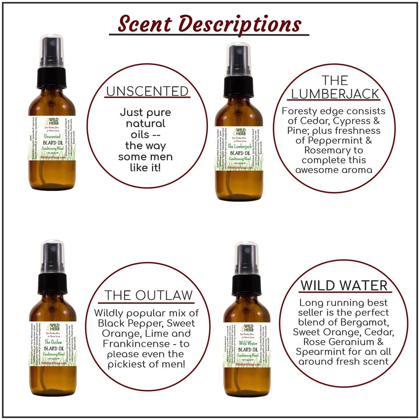 Wild Herb Soap Co - Conditioning Beard Oil for Men |Pure Natural High Grade Oils