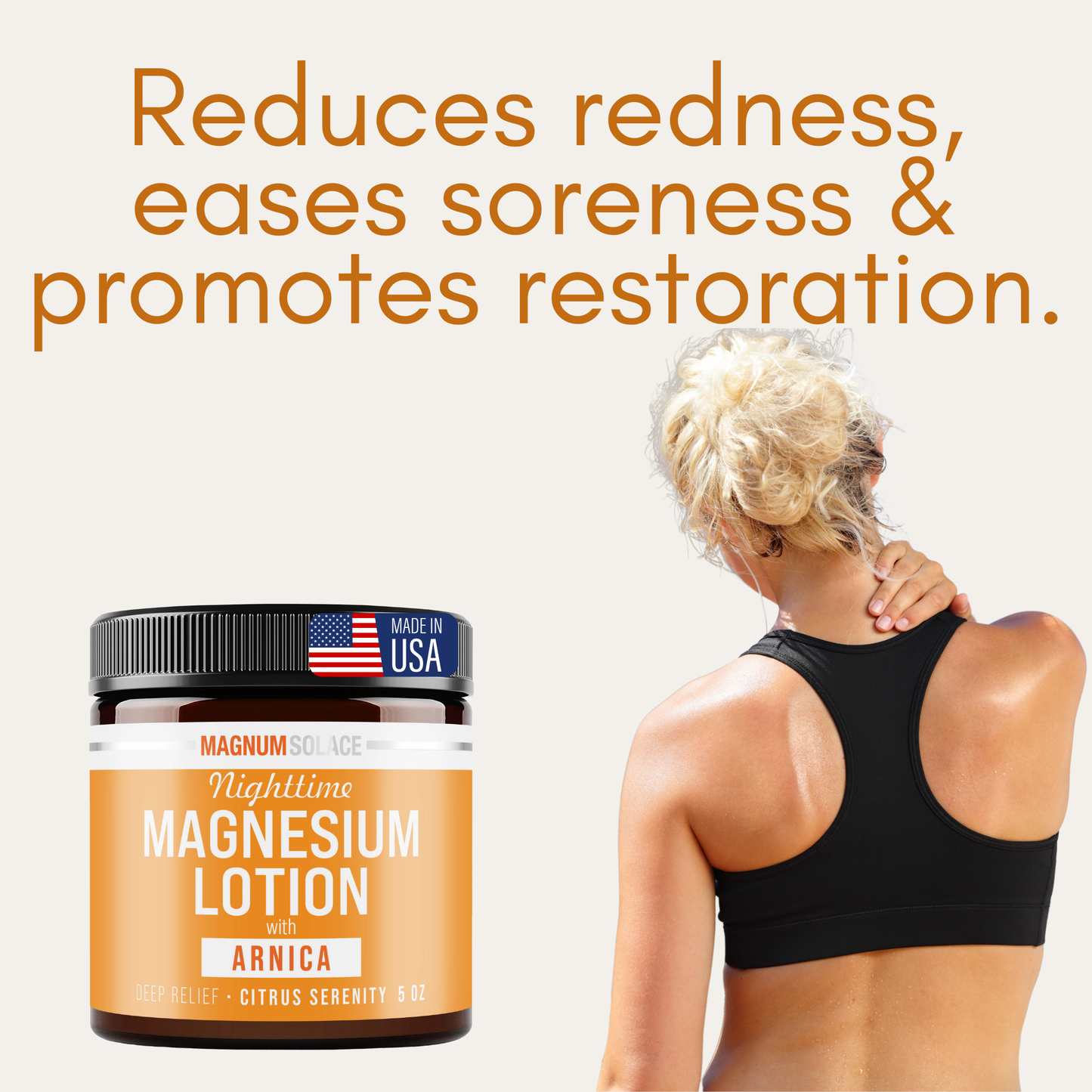 Magnum Solace - Nighttime Magnesium Lotion with Arnica