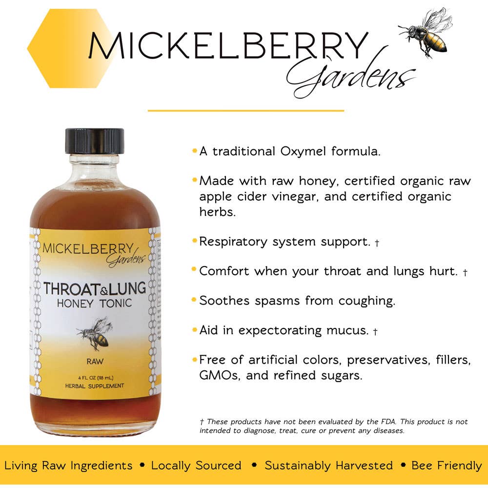 Mickelberry Gardens - Throat and Lung Honey Tonic — nourish your sore throat