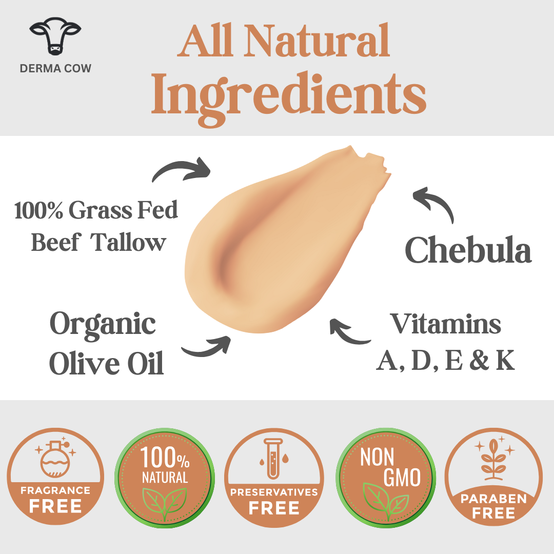 Derma Cow - Whipped Tallow + Chebula Active, Cream for face and body