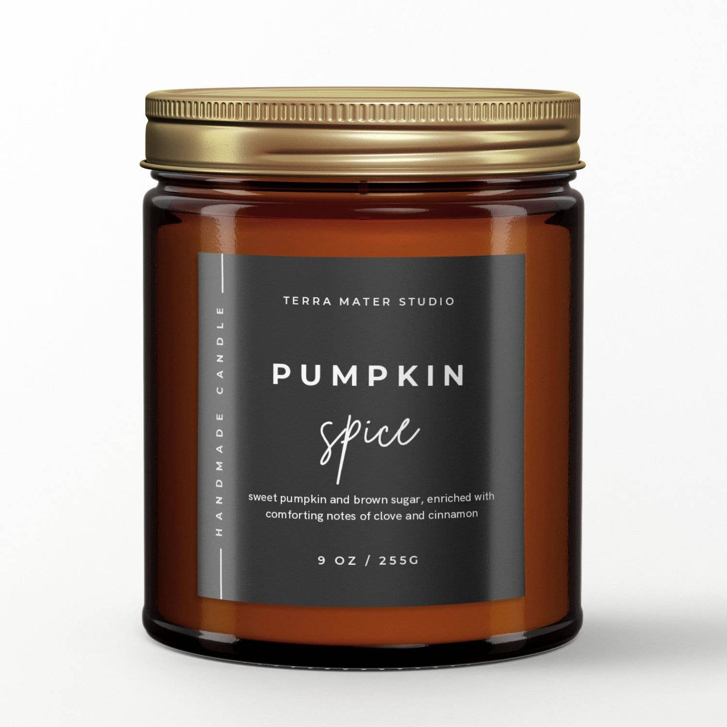 Terra Mater Studio LLC - Pumpkin Spice All-Natural Candle | 50+ Hour Burn