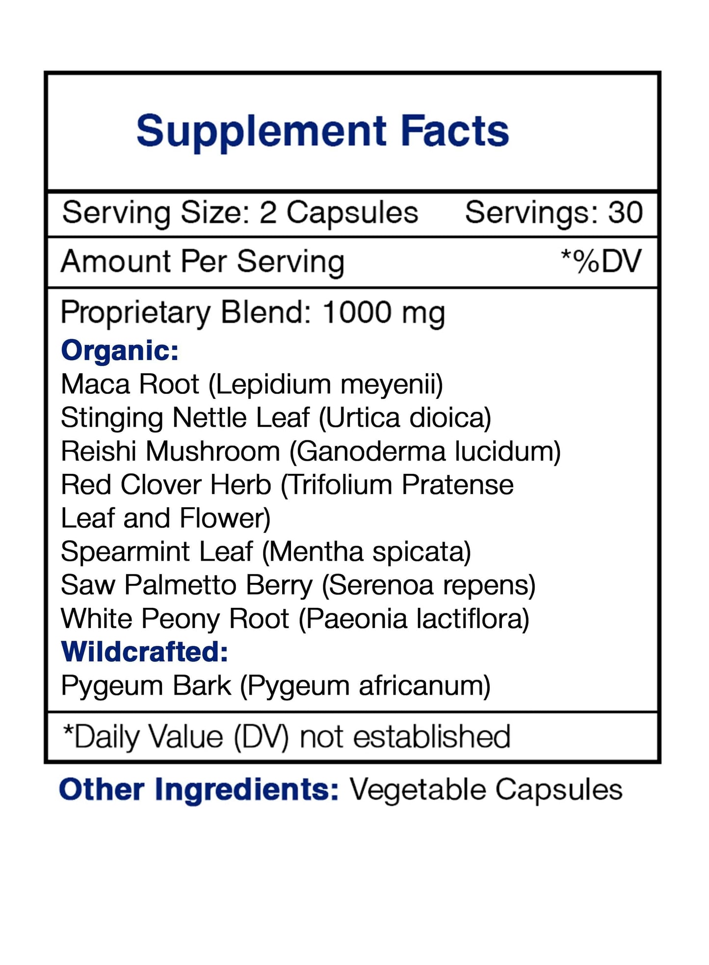 Secrets Of The Tribe - Prosta Vigor Capsules. Healthy Prostate Formula