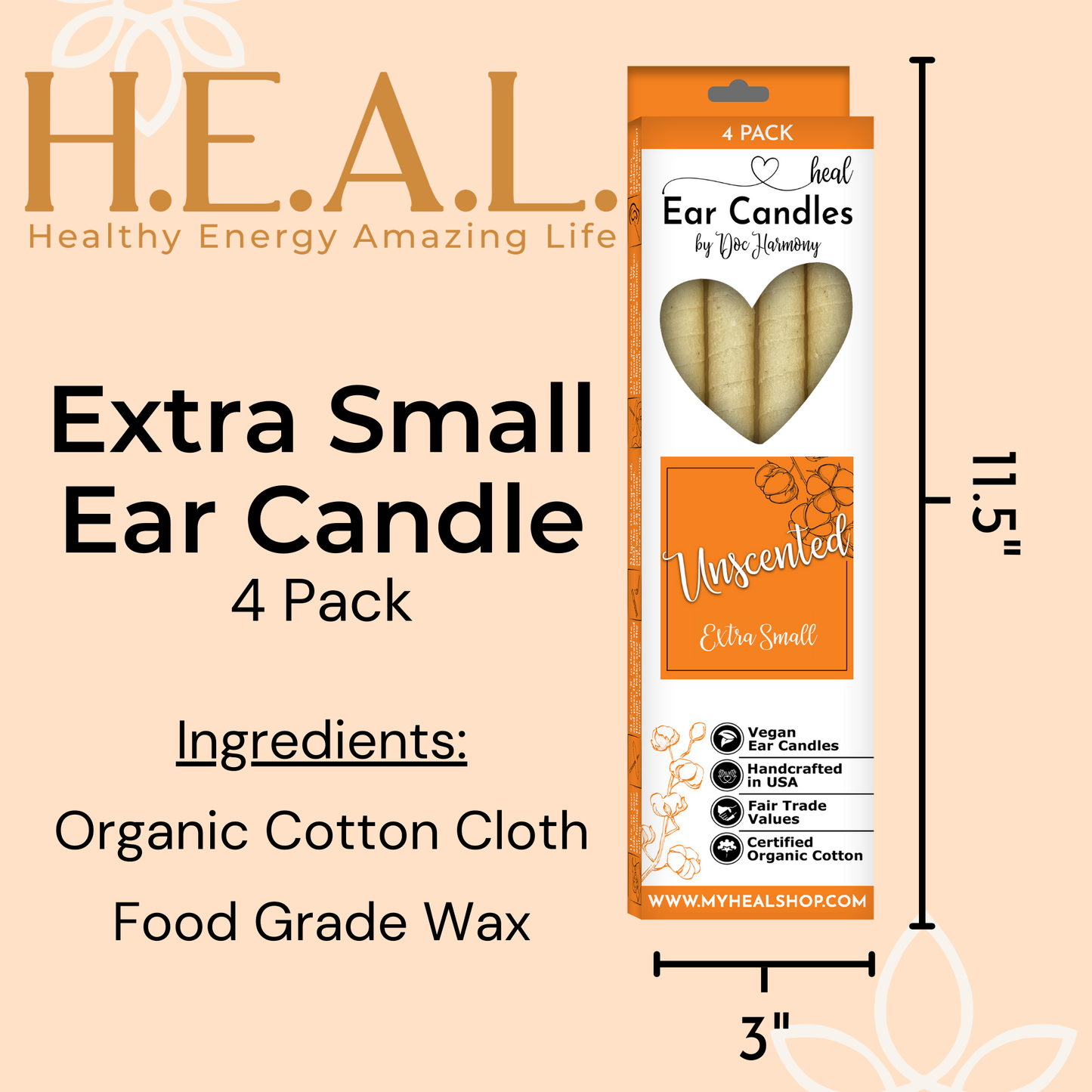 Extra Small Ear Candles by Doc Harmony