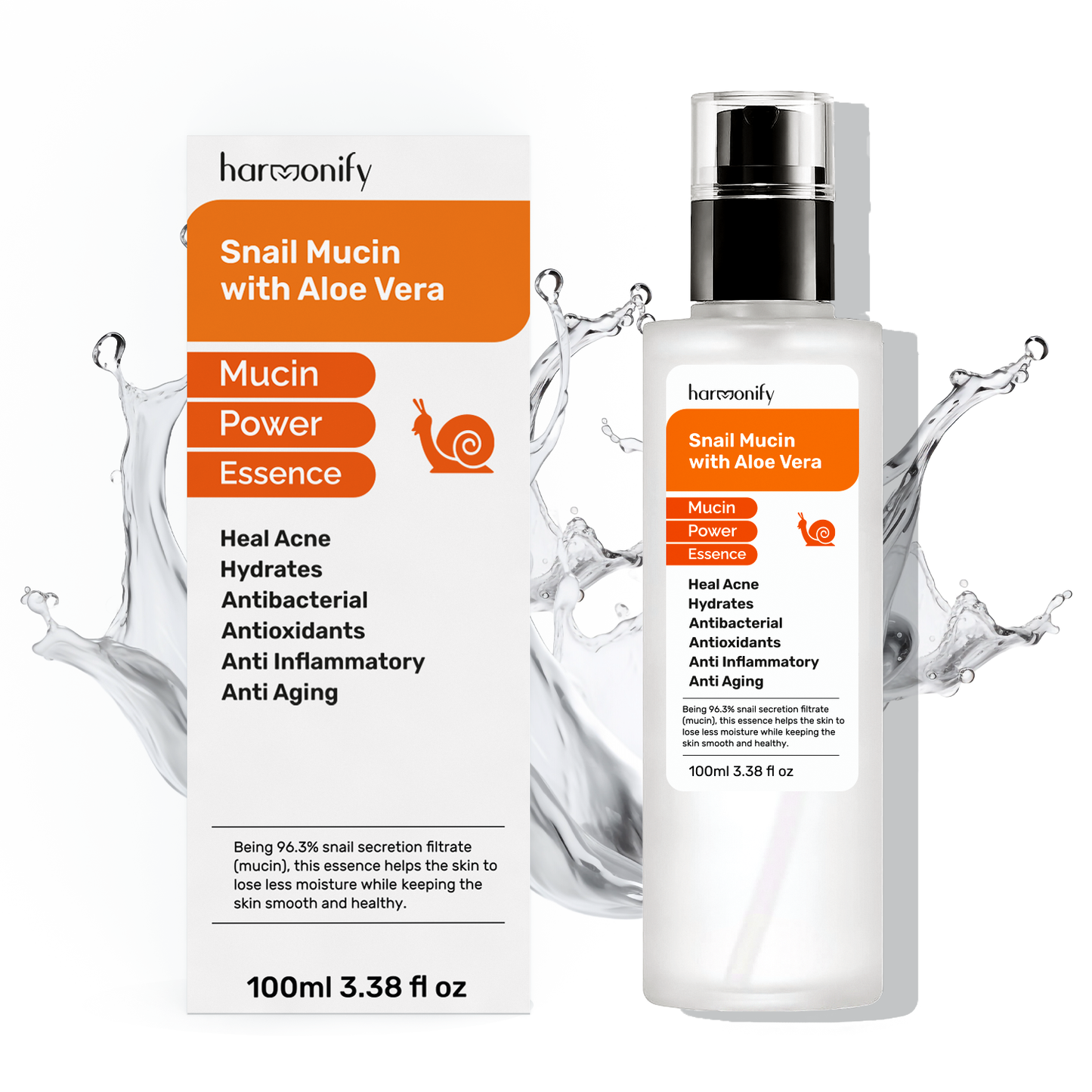 HARMONIFY - Snail Mucin 96% Power Repairing Essence - Korean Skincare