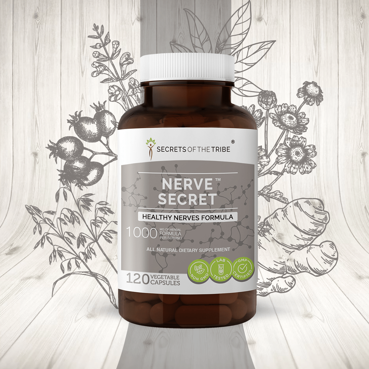 Secrets Of The Tribe - Nerve Secret Capsules. Healthy Nerves Formula