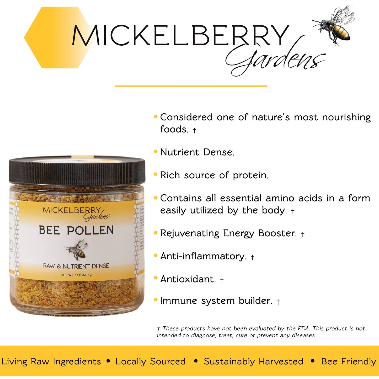 Mickelberry Gardens - Bee Pollen — raw, clean and pure multivitamin