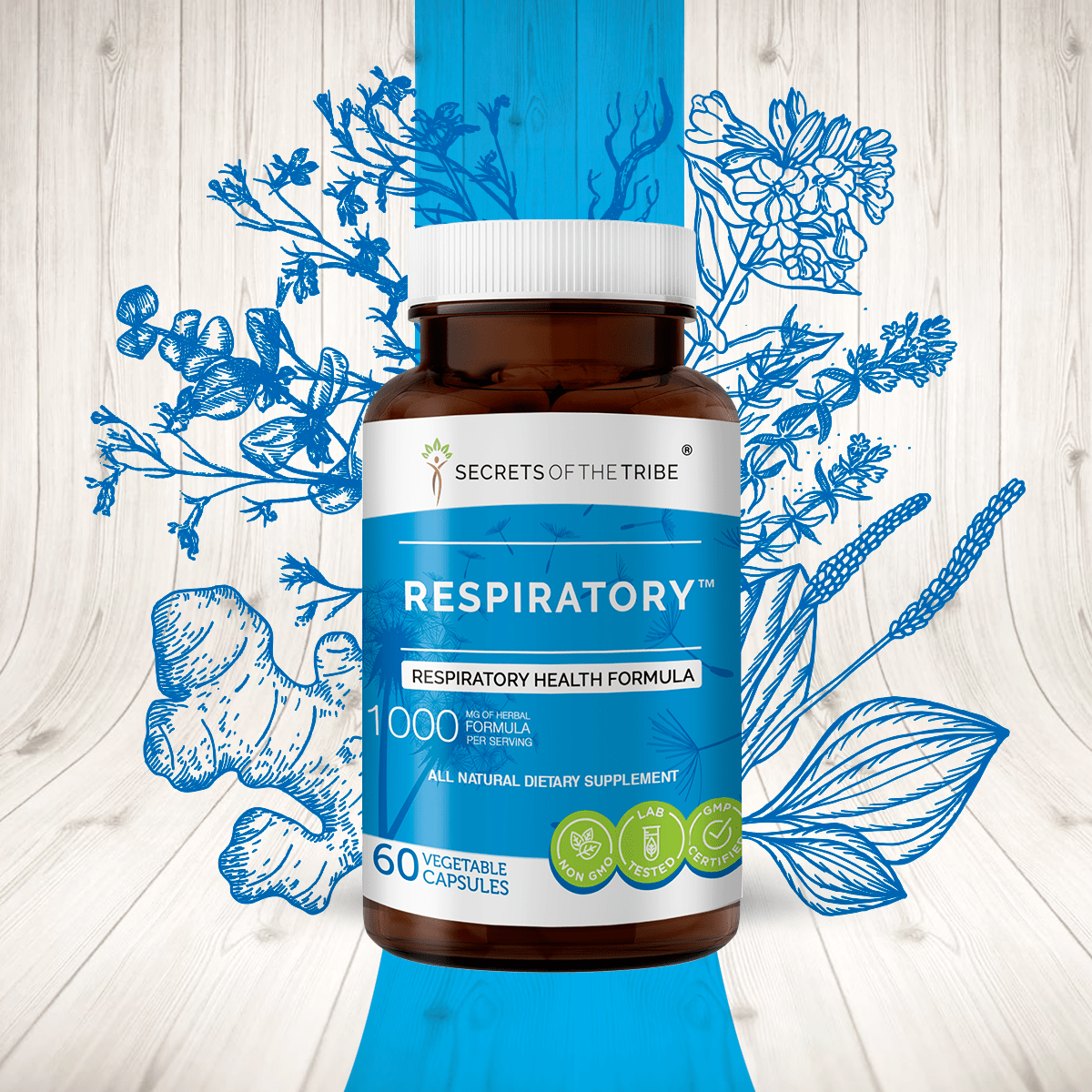 Secrets Of The Tribe - Respiratory Capsules. Respiratory Health Formula
