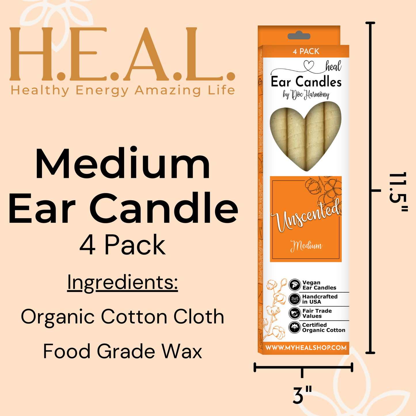 Medium Ear Candles by Doc Harmony